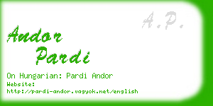 andor pardi business card